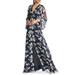 Jenny Floral Balloon Sleeve Gown