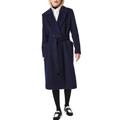 Belted Wool Blend Longline Coat