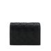 Black Leather Tiny Intrecciato Wallet