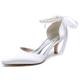 Femme Chaussures de mariage Cadeaux de Saint-Valentin Chaussures blanches Talons à lanières Mariage Soirée du quotidien Talons de mariage Chaussures de mariée Chaussures de demoiselle d'honneur