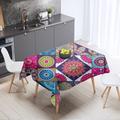 Nappe imperméable de style bohème mandala rectangulaire motif géométrique coloré nappe indienne ethnique décoration de fête de vacances bohème nappe ronde maison cuisine décoration table