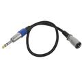 Stereo Cable Jumper Speaker Cords 1/4 to Xlr Public Audio Mixer Adapter Copper Pvc