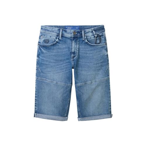 TOM TAILOR Herren Morris Overknee Shorts, blau, Uni, Gr. 31