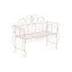 Banc de jardin pour 2 personnes en métal Crème antique