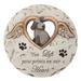 Arlmont & Co. Gavette Stone 9.75" Multicolor Spring Memorial Pet Garden Stone Stone in Gray | 9.75 H x 9.75 W x 0.75 D in | Wayfair