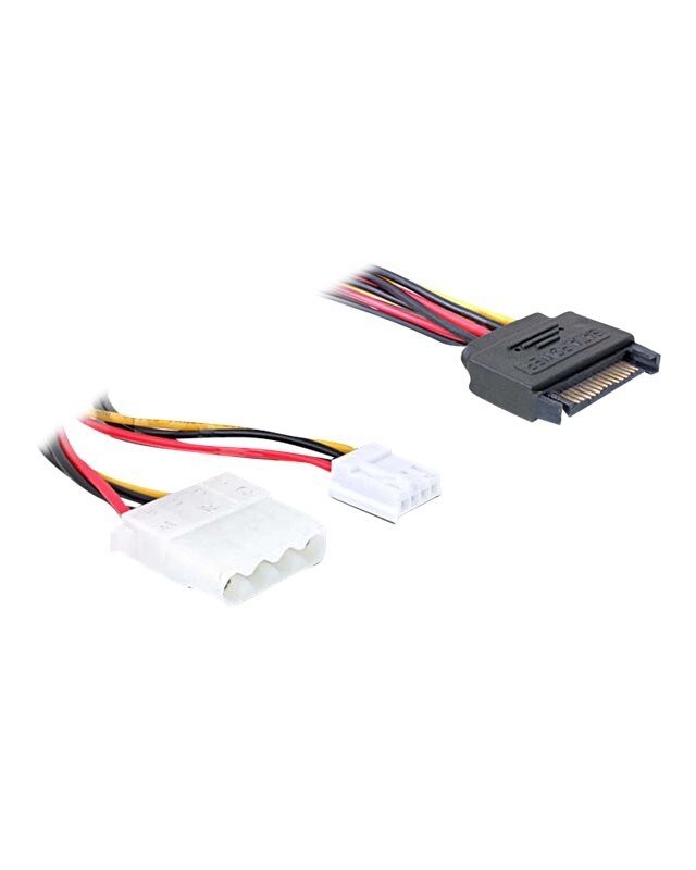 Delock Netzteil 15 PIN SATA Power interne Stromversorgung 4-polig 4-Pin-Mini-Stromversorgungsstecker W 30 cm Image