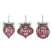 The Holiday Aisle® 3 Piece Metal Holiday Shaped Ornament Set Metal in Green/Red/White | 5.51 H x 4.72 W x 0.59 D in | Wayfair