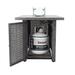 Latitude Run® Laquanna 24" H x 41.7" W Steel Propane Outdoor Fire Pit Table w/ Lid Steel in Gray | 24 H x 41.7 W x 24.8 D in | Wayfair