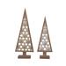 The Holiday Aisle® Wood 24 in. Multicolor Christmas Snowflake Cutout Tree Decor Set of 2 Wood in Brown | 24 H x 9 W x 24 D in | Wayfair