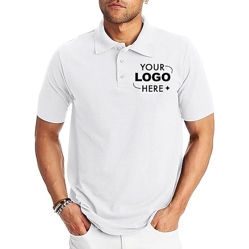 Herren-Poloshirt mit grafischem Revers, Poloshirt mit Knöpfen, Poloshirt, Poloshirt aus Baumwolle, Tier-Dinosaurier-Grafikdrucke, Turndown, Kastanienbraun, individueller Druck, Schwarz, Weiß, Gelb, Image