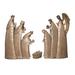 The Holiday Aisle® Resin 11 in. Bronze Christmas Elegantly Minimal Nativity Set of 7 Resin | 11 H x 4 W x 11 D in | Wayfair