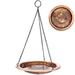 Bungalow Rose 13" Hanging Fired Copper Bird Bath in Black | Wayfair F62E260930F64EA6B49498921E4A1337