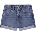 Jeansshorts LEVI'S KIDS "LVG MINI MOM SHORT W/ ROLL CUF" Gr. 10 (140), N-Gr, pink (pinky promis) Mädchen Jeans Shorts