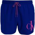 Badeshorts CALVIN KLEIN SWIMWEAR "SHORT DRAWSTRING" Gr. L (52), N-Gr, midnight lagoon Herren Badehosen Badeshorts