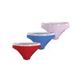 Bikinislip TOMMY HILFIGER UNDERWEAR "3 PACK BIKINI (EXT SIZES)" Gr. XXL (46), bunt (fierce red, blue spell, pearly pink) Damen Unterhosen Bikini Slips