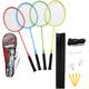 Badmintonschläger SUNFLEX "Badminton Set Matchmaker 4 Spieler, Schläger, Strand & Wiese" Racketsportschläger mehrfahrbig Schläger