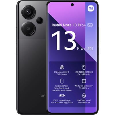 XIAOMI Smartphone "Redmi Note 13 Pro+ 5G 12+512GB", schwarz (midnight schwarz), 512 GB, Mobiltelefone Image