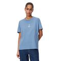 T-Shirt MARC O'POLO DENIM "aus Organic Cotton" Gr. XS, blau (blue) Damen Shirts Jersey