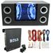 Pyramid BNPS102 10 1000W Dual Car Subwoofers w/ Box 1100W Mono Amp & Amp Kit