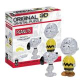 Snoopy and Charlie Brown AIF4 Deluxe Original 3D Crystal Puzzle from BePuzzled 3 Dimensional Crystal Puzzles and Brainteasers for Puzzlers and Collectors Ages 12 and Up