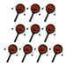 10pcs Halloween Pumpkin Design Rattle-drums Mini Early Educational Shaking Drum Traditional Toy Musical Instruments for Baby Infant