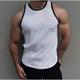 Men's Tank Top Undershirt Sleeveless Shirt Wife beater Shirt Color Block Pit Strip Crew Neck Outdoor Going out Sleeveless Clothing Apparel Fashion Designer Muscle