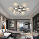 Ceiling Chandelier 6/8/12 Heads Mid Century Pendant Lighting, Ceiling Light Fixture Semi Flush Mount, Pendant Light Fixture for Living Room Kitchen Bedroom 110-240V