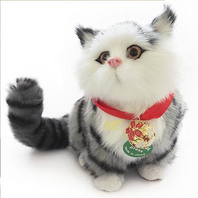 Simulated Cat Doll Ornaments Wholesale Handicrafts Creative Gift Models Will Shake Their Tails And Call Them Chubby