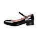Uuszgmr Girls Sandals Big Classic Princess Shoes Solid Color Low Heel Closed Toe Hook And Loop Dance Shoes Dance Wedding Black Size:9-9.5 Years