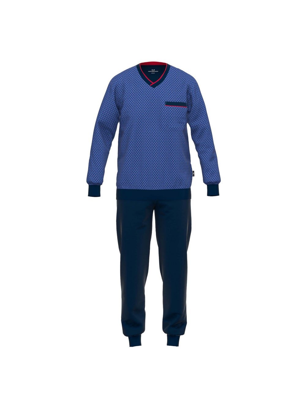 GÖTZBURG Pyjama Herren blau, XL Image