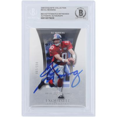 Eli Manning New York Giants Autographed 2005 Upper Deck Exquisite #25 #87/150 Beckett Fanatics Witnessed Authenticated Card
