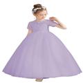 Flower Girl Dress Pageant Tulle Bridesmaid Formal Fancy Dresses for Wedding Ball Prom Toddler/Kids/Junior