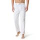 Men's Linen Pants Trousers Summer Pants Beach Pants Pocket Drawstring Elastic Waist Plain Comfort Breathable Daily Holiday Vacation Hawaiian Boho ArmyGreen White