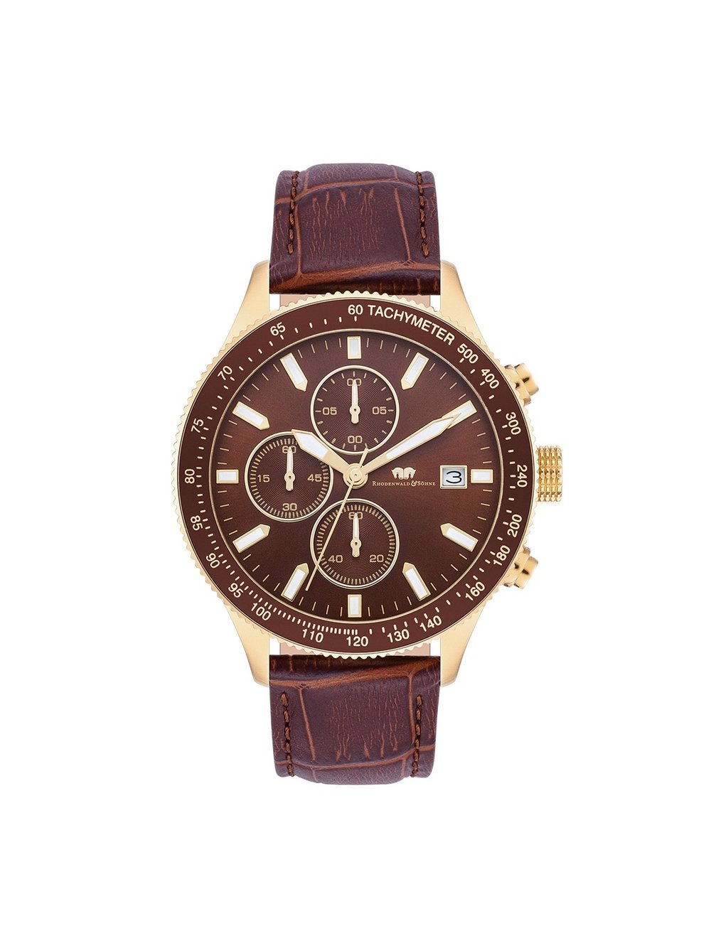 Rhodenwald & Söhne Armband-Uhr Chronograph -Karthago II Herren gold, ONE SIZE Image