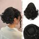 Comb Clip Ponytail Extension Drawstring Short Wavy Ponytail Hair Extensions Synthetic Black Hair Clip In Pony Tails Hairpieces for Women Natural Soft Daily