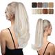 Clip in Ponytail Extension Cold Blonde Claw Clip Pony Tails Hair Extensions for Women Long Straight Curly Tail Ponytails Hair piece Synthetic Fake Versatile Pony