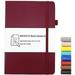 BGHEOUYV Notebook Journal College Ruled Notebook Lined A5 160 Pages Hard Cover Journals for Writing Notebooks for Work Office School Women Men 5.7 inches x 8.4 inches(Wine Red)