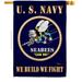 Breeze Decor Sea Bees AIF4 House Flag Armed Forces USN Seabee United State American Military Veteran Retire Official Decoration Banner Small Garden Yard Gift Double-Sided 28 x 40 Made in USA