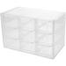 Transparent Drawer Box Jewlery Organizer Desk with 12 Drawers Storage Bins Stationery Office