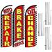 3 Pack Of AUTO Repair Brake Oil Change - Windless Swooper Flag Kit 15 Feather Banner Sign Rq-H (A19C52JD0)