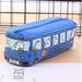 myvepuop Stationery Bag students Kids Cats School Bus pencil case bag office stationery bag FreeShipping Blue One Size