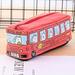 myvepuop Stationery Bag students Kids Cats School Bus pencil case bag office stationery bag FreeShipping Red One Size