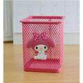 Sanrio Hello Kitty Cartoon Kawaii Metal Hollowed Pen Container Girl Heart Desk Storage Box Multi-functional Desktop Decoration