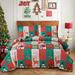 Jessy Home Deer Quilt Sets Twin Size Green Tree Bedding Microfiber Bedspread Set