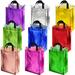 GITMIWS Sparkle Gift Bags with Tissues Ã¢â‚¬â€œ Set of 9 Mix Color Reusable Gift Bags Medium size - Perfect as Goodie Bags Birthday Gift Bag Party Favor Bags Wedding Gift Bags