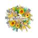 VIVAWM Flower Bee Door Wreath Bee Festival Artificial Wreath Decor Spring Wreaths For Front Door Outside Home Indoor Outdoor Decor