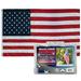 100% Made in the AIF4 USA - 3 x5 ft - Perma-Nyl Sewn Nylon with Grommets - Sturdy Durable and Patriotic - Great For Gardens Homes Patios and Cars - By Valley Forge Flag