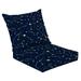 Outdoor Deep Seat Cushion Set 24 x 24 Constellation pattern celestial seamless dark sky golden stars meteors Deep Seat Back Cushion Fade Resistant Lounge Chair Sofa Cushion Patio Furniture Cushion