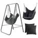 Hammock Chair with Stand Included Hammock Chair Swing with 2 Pillows Heavy-Duty Hanging Chair with Stand MAX Load 350 LBS Outdoor Bad Weather Resistance Indoor Space Saving Swing Chair