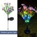 1-4 PACK LED Solar Flower Lights Outdoor Garden Stake Landscape Decor Lamp USA